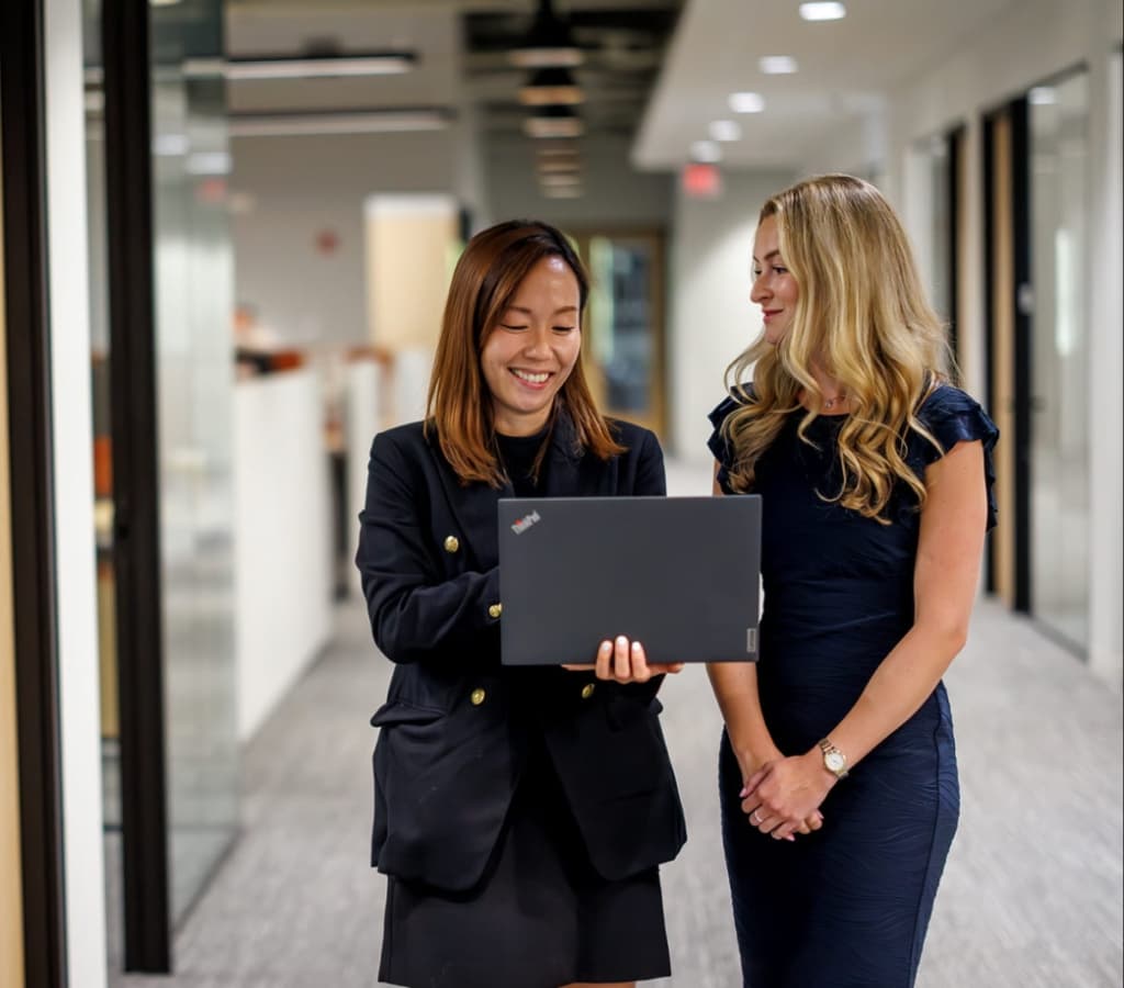 FundVice team working alongside a client